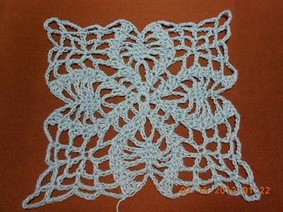 Crochet Cuadro Piñas Abiertas
