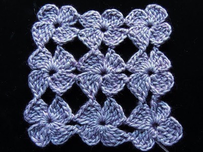 Crochet : Flor de 4 Petalos.  Parte 1 de 2