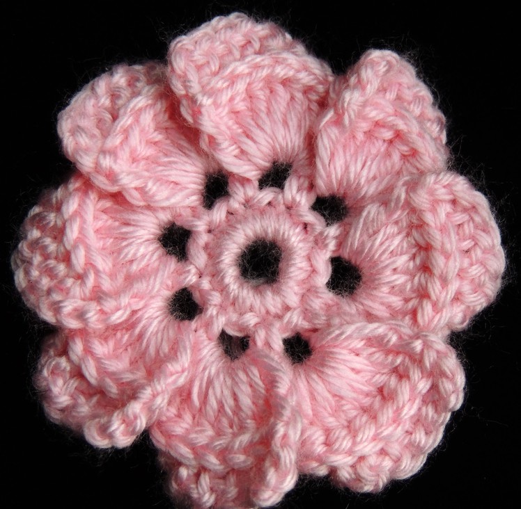 Crochet : Flor de 8 petalos