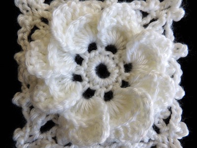 Crochet : Formando un Cuadrado con la Flor de 8 Petalos
