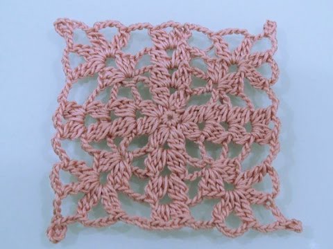 Crochet Granny Square Pattern #4 part 1 of 2