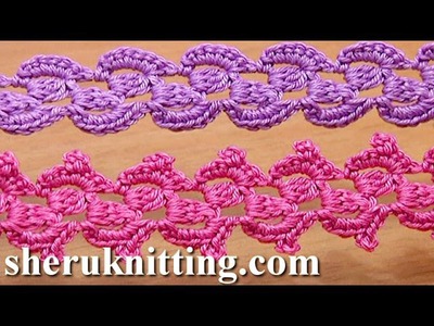 Crochet Lace Braid Ribbon Tape Tutorial 31 3-Double Crochet Cluster