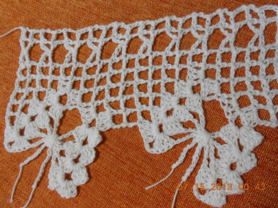 Crochet Orilla de Mariposas