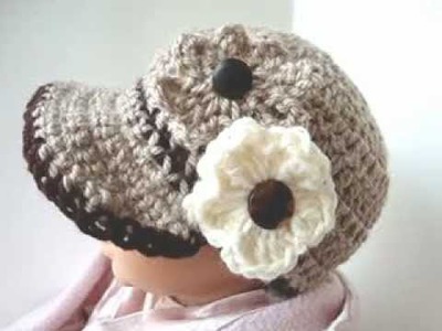 CROCHET PATTERN, ASHTON NEWSBOY CAP, how to crochet a hat