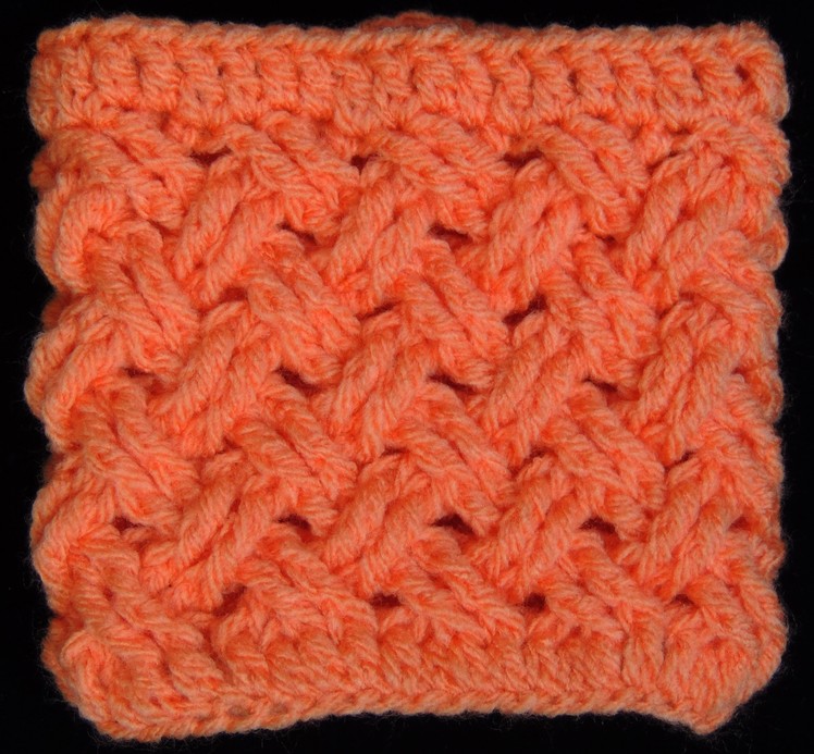 Crochet : Punto Entrecruzado (Tejido de Cesta)