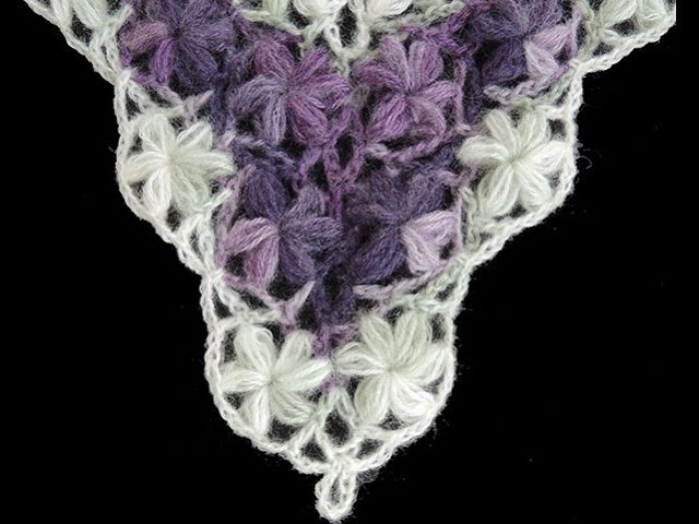 Crochet : Punto Flores Puff en "V"