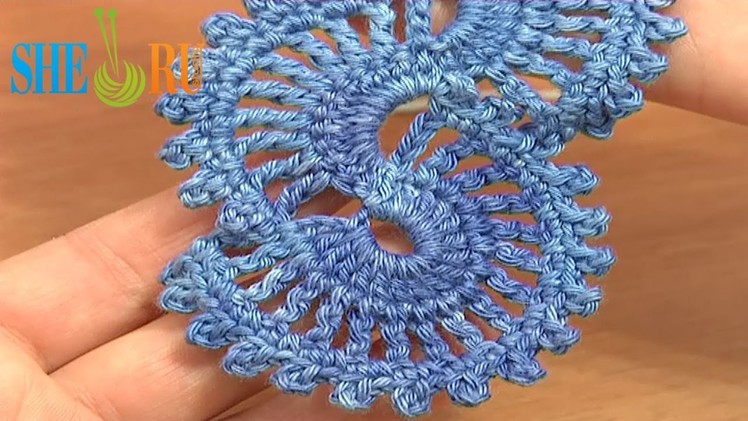 Crochet Tape Lace Tutorial 5 part 1 of 2 Crochet Motifs