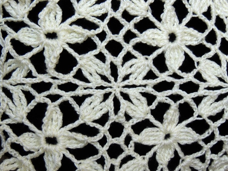 Crochet : Uniones Motivo Cuadrado de 4 petalos