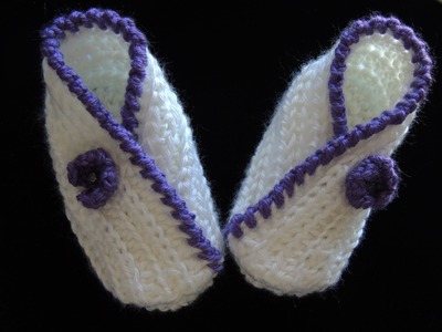Crochet : Zapatito de bebe # 2.  Parte 1 de 3