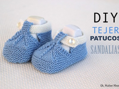 DIY Cómo tejer patucos sandalia para bebe