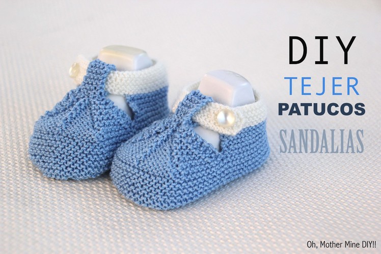 DIY Cómo tejer patucos sandalia para bebe
