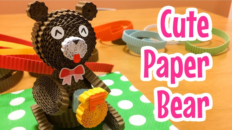 DIY Craft Paper Bear ~ クルクルくるる（くま）