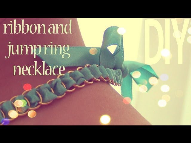 DIY Fashion ♥ Ribbon Jump Ring Necklace