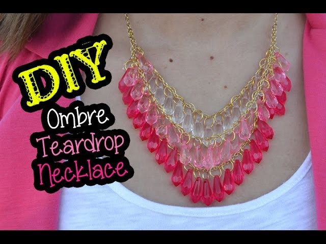 DIY Ombre Teardrop Necklace ft. @hisandhers_fashion