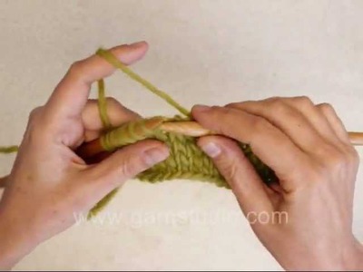 DROPS Knitting Tutorial: How to knit two together through back loop (k2togtbl)