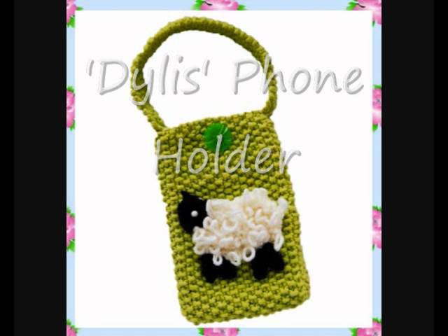 Dylis Sheep Lamb Mobile Phone Holder Case Bag DK Knitting Pattern