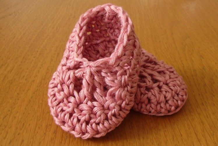 EASY crochet baby ballet slippers - dainty crochet baby booties. shoes