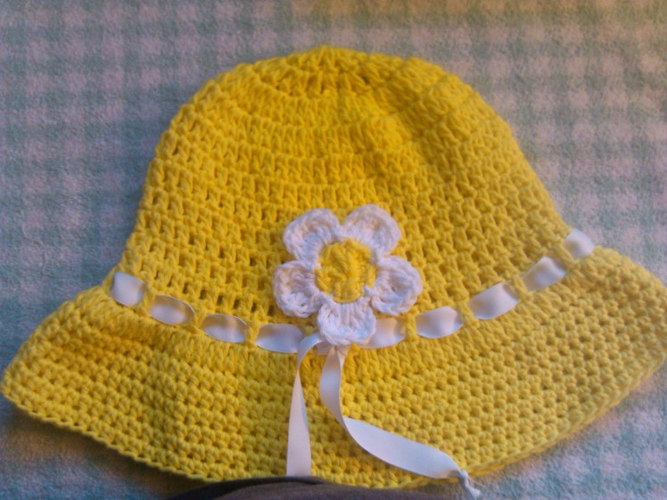 Easy to crochet sun hat. summer hat. gorra para el sol y verano