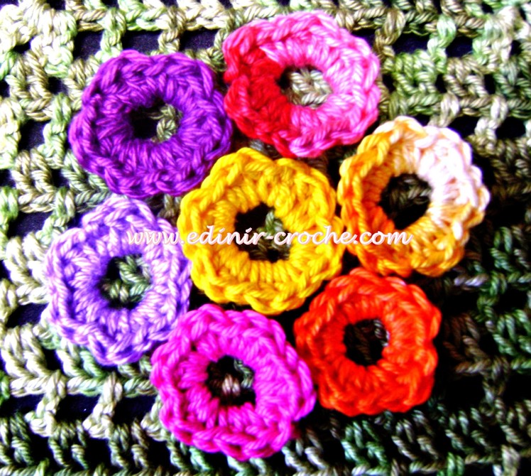 Flores Em Crochê 005 - Mini Flor