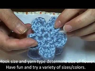 How to crochet a flower tutorial
