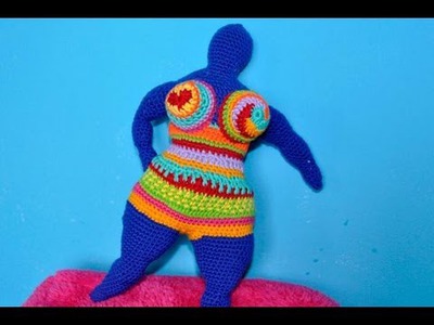 How to Crochet Amigurumi Nana - a tribute to Niki de Saint Phalle * Part 1 * Legs