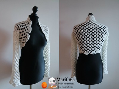 How to crochet bridal bolero Chaleco jacket for beginners para principiantes  free tutorial