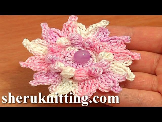 How to Crochet Flowers Free Patterns Tutorial 73 Crochet 12-Petal Flower
