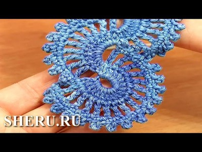 How to Crochet Lace Tape Урок 5 часть 1 из 2 Лента в технике ленточного кружева