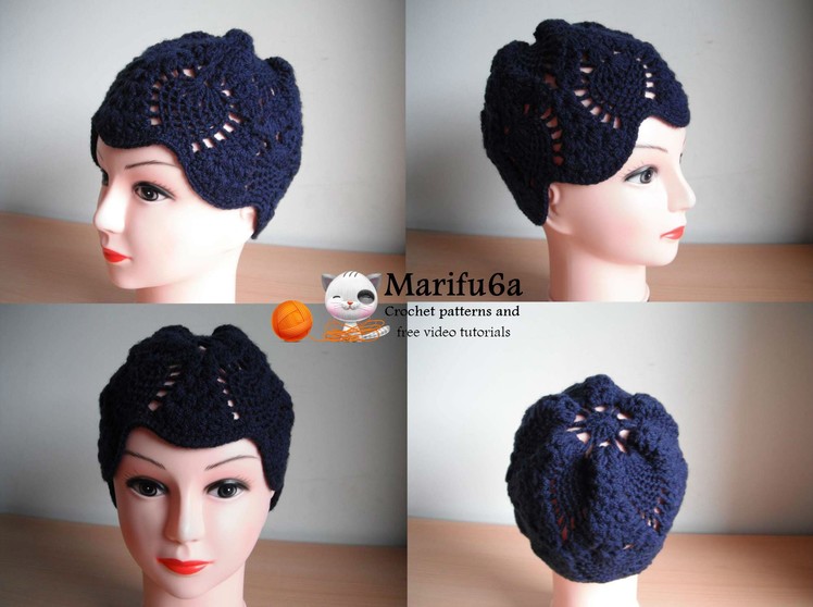How to crochet pineapple hat free pattern tutorial by marifu6a