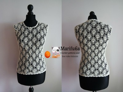 How to crochet pineapple top and blouse free tutorial and pattern by marifu6a