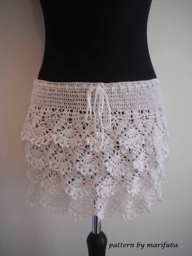 How to crochet ruffle skirt free pattern tutorial