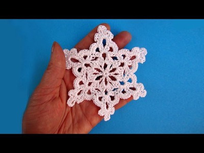 How to crochet snowflake - Снежинка - Pattern for free - Вязание крючком