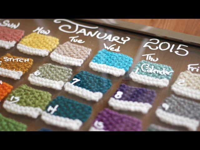 How to Knit a CALENDAR | Pantone Swatch Paint Chip DIY