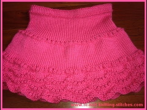 How To Knit A Scallop For Scallop Edge Skirt - Easy Knit Edge