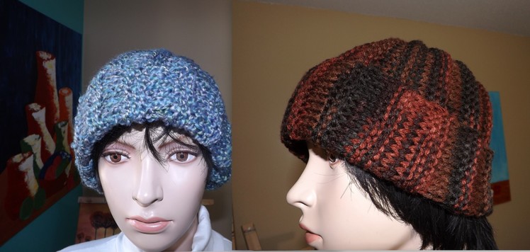 How to Knit Adult Hat or Beanie (Ribbed Stich)