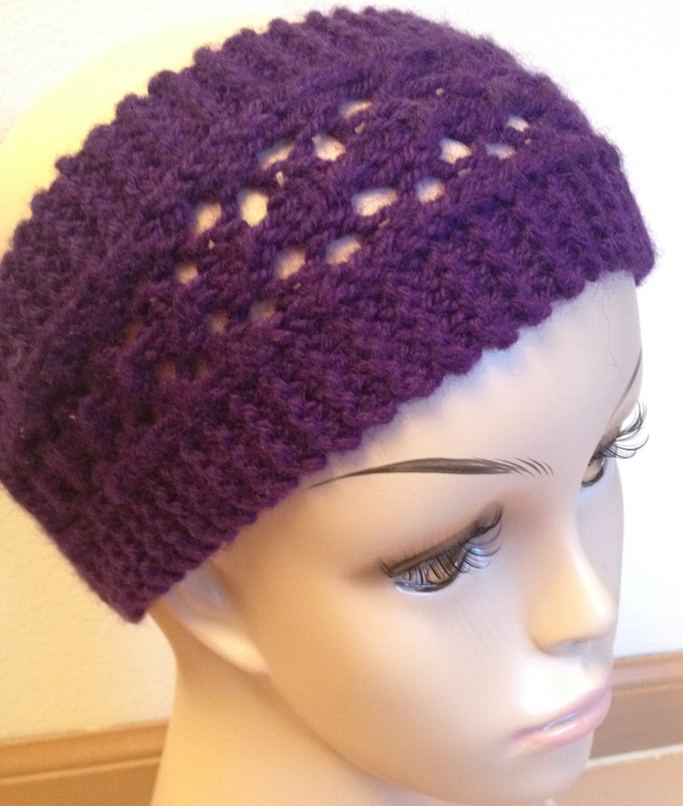 How To Knit Easy Lacy Headband - Knitting Lace For Beginners