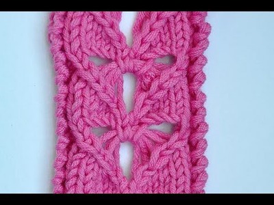 How to Knit * Hearts Lace stitch * Knit stitches