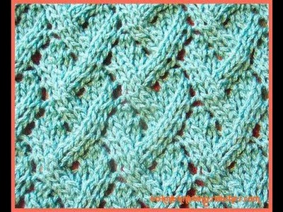 How To Knit Lace - Loose Lattice Lace Part 3 (row 3)