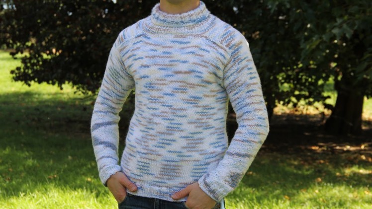 How to knit men's sweater - video tutorial with detailed instructions.