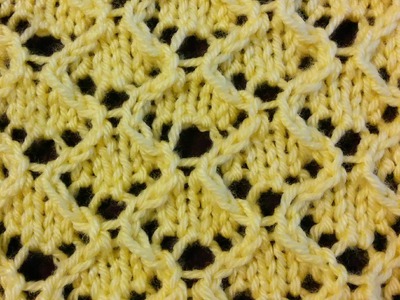How to Knit the Diamond Lace Stitch