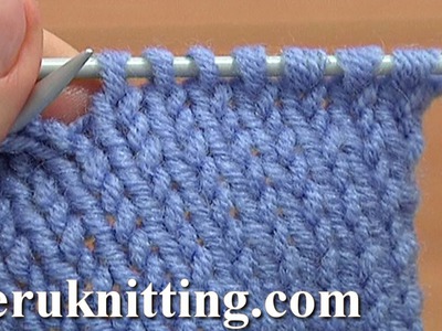 How to Knit The Knit Stitch Tutorial 2 Method 1 of 2 Knit Stitch Worked Into The Back Leg