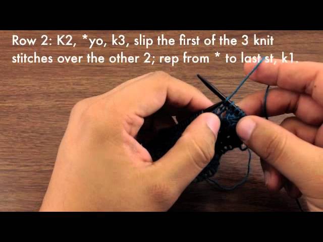 How to Knit the Knotted Openwork Stitch (English Style)