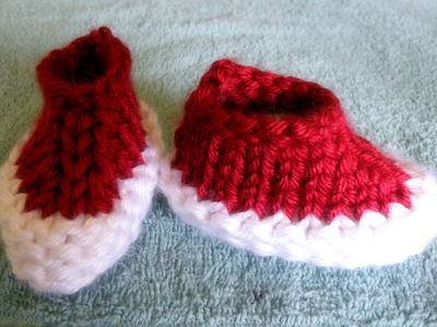 How To Loom Knit Ankle Baby Booties Circular Loom