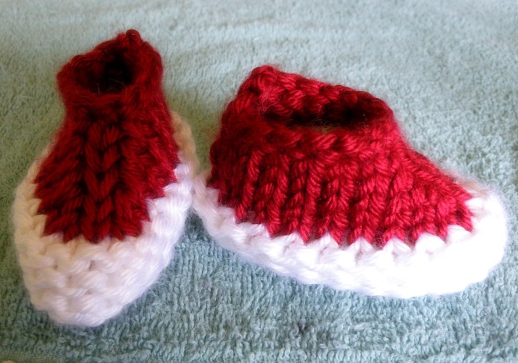 How To Loom Knit Ankle Baby Booties Circular Loom