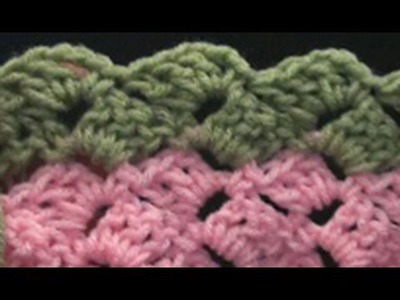 How to Make a Crochet Slanted Shell Variation 2 - Baby Afghan Crochet Geek