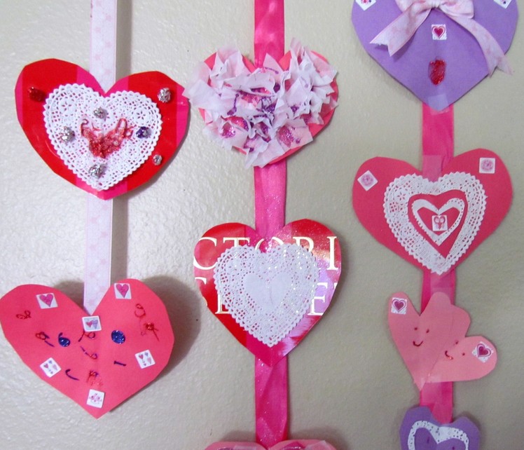 How to make a Heart Mobile Valentine's Day Craft