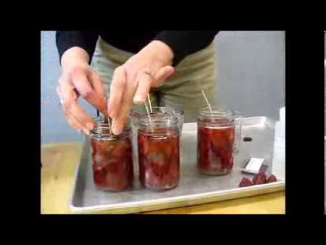 How to make a Strawberry Gel Candle with Embedded Wax Fruit with Village Craft and Candle