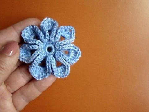 Как связать цветок крючком Урок 36 How to crochet flower