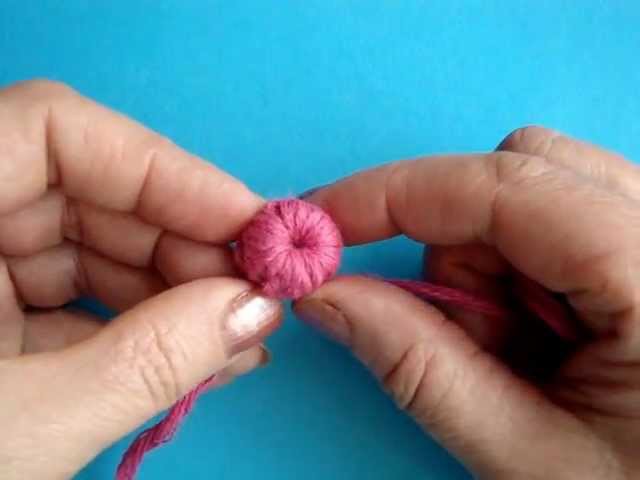 Как вязать пуговицу Урок 288 How to crochet button