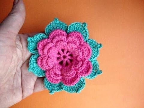Как вязать розу крючком Урок19 Howto crochet rose Сomment tricoter une rose